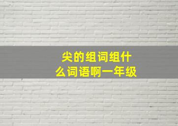 尖的组词组什么词语啊一年级