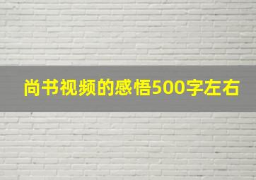 尚书视频的感悟500字左右