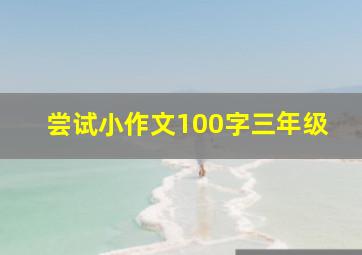 尝试小作文100字三年级