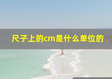 尺子上的cm是什么单位的