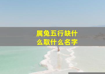 属兔五行缺什么取什么名字