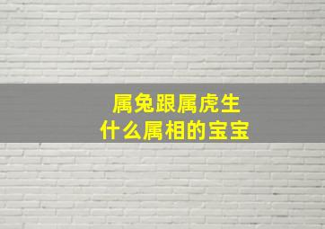 属兔跟属虎生什么属相的宝宝