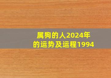 属狗的人2024年的运势及运程1994