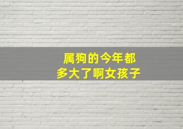 属狗的今年都多大了啊女孩子