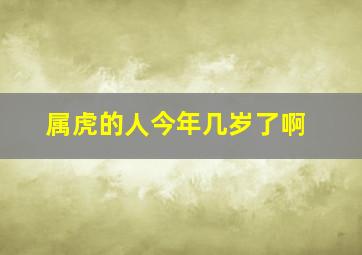 属虎的人今年几岁了啊