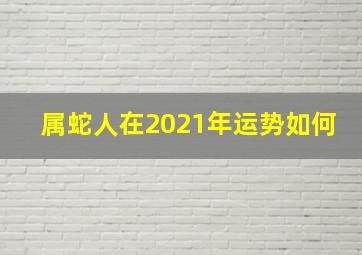 属蛇人在2021年运势如何