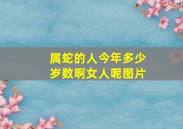 属蛇的人今年多少岁数啊女人呢图片