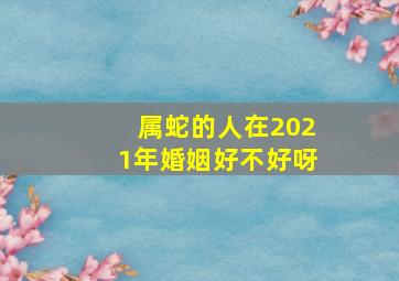 属蛇的人在2021年婚姻好不好呀