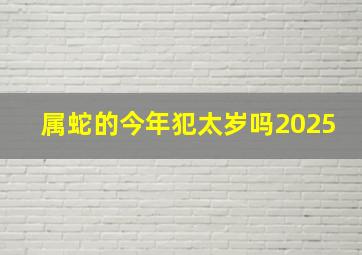 属蛇的今年犯太岁吗2025