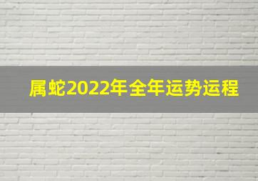 属蛇2022年全年运势运程