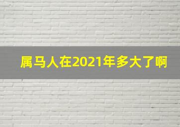 属马人在2021年多大了啊