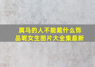 属马的人不能戴什么饰品呢女生图片大全集最新