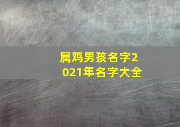 属鸡男孩名字2021年名字大全