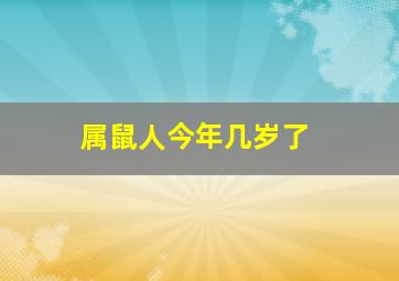 属鼠人今年几岁了