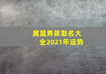 属鼠男孩取名大全2021年运势