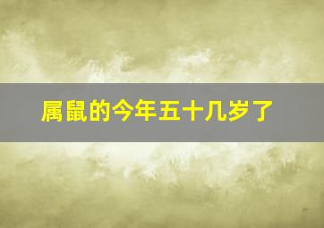 属鼠的今年五十几岁了