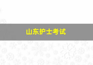 山东护士考试