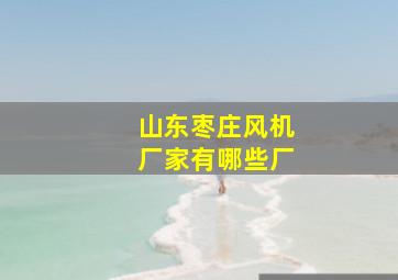 山东枣庄风机厂家有哪些厂