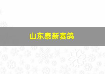 山东泰新赛鸽