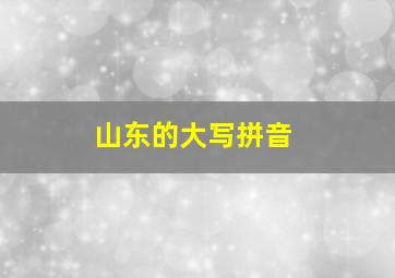 山东的大写拼音