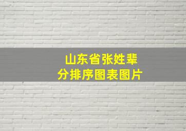 山东省张姓辈分排序图表图片