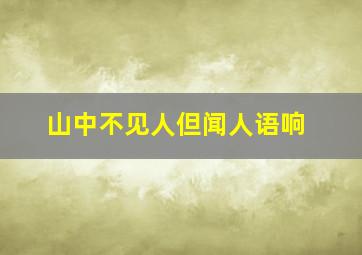 山中不见人但闻人语响