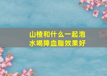 山楂和什么一起泡水喝降血脂效果好