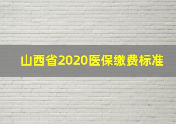 山西省2020医保缴费标准