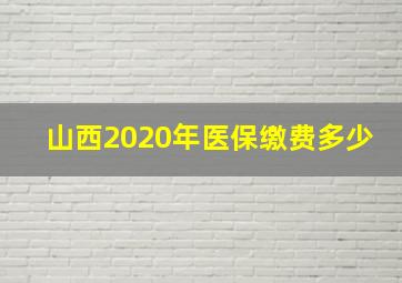 山西2020年医保缴费多少