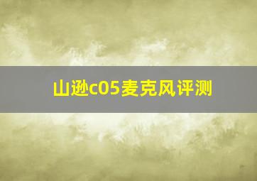 山逊c05麦克风评测