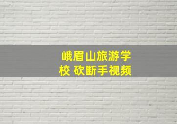 峨眉山旅游学校 砍断手视频