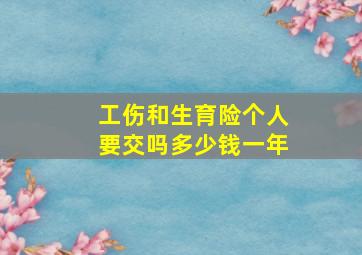 工伤和生育险个人要交吗多少钱一年