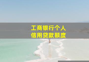 工商银行个人信用贷款额度