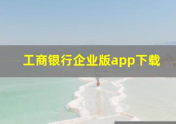 工商银行企业版app下载