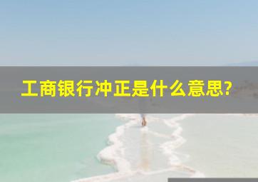 工商银行冲正是什么意思?