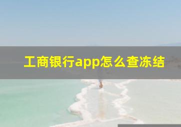 工商银行app怎么查冻结