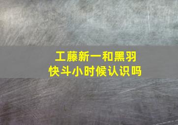 工藤新一和黑羽快斗小时候认识吗