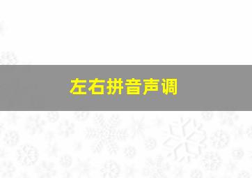 左右拼音声调