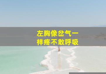 左胸像岔气一样疼不敢呼吸