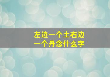 左边一个土右边一个丹念什么字