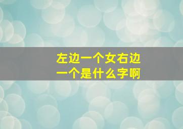 左边一个女右边一个是什么字啊