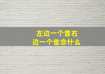 左边一个昔右边一个隹念什么