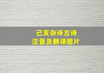 己亥杂诗古诗注音及翻译图片