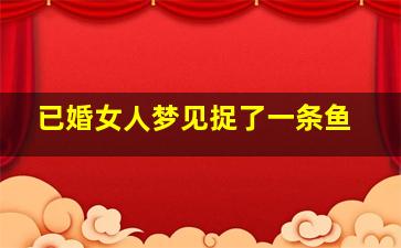 已婚女人梦见捉了一条鱼