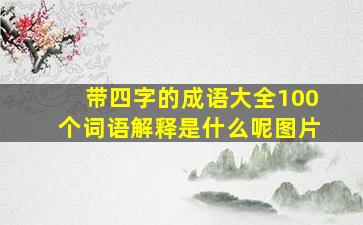 带四字的成语大全100个词语解释是什么呢图片