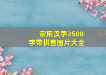 常用汉字2500字带拼音图片大全