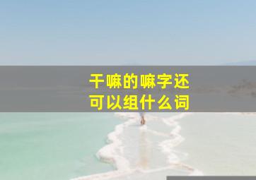 干嘛的嘛字还可以组什么词