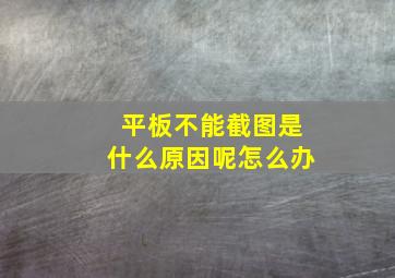 平板不能截图是什么原因呢怎么办