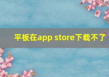 平板在app store下载不了