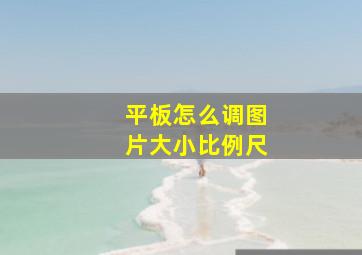 平板怎么调图片大小比例尺